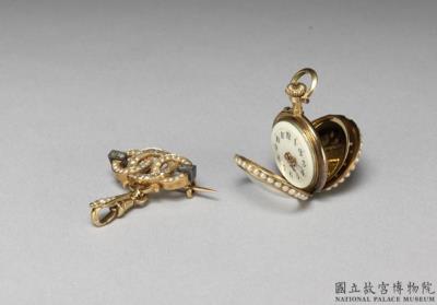 图片[3]-Brooch watch inlaid with diamonds, and pearls, 19th century-China Archive